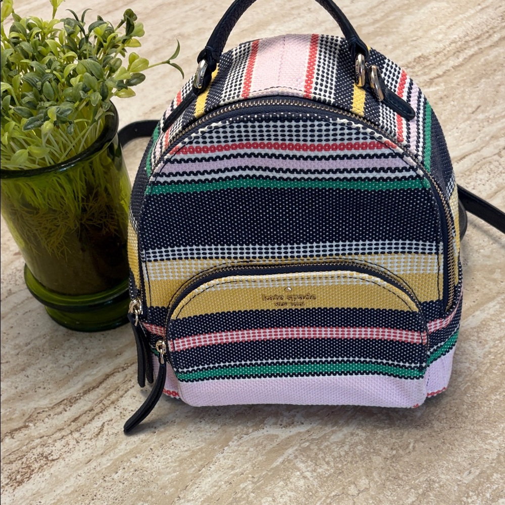 Kate Spade Jackson Boardwalk Stripe Medium Backpack (NWOT)
